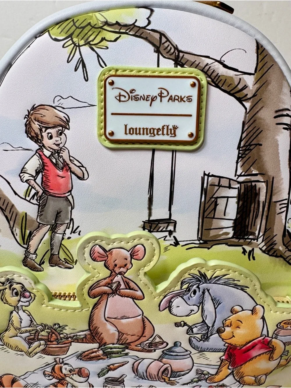 NWT. Disney Parks Winnie the Pooh and Friends Picnic Fun Loungefly Mini Backpack - Picture 4 of 16